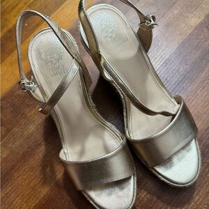 Vince Camuto Metallic Gold Sandals